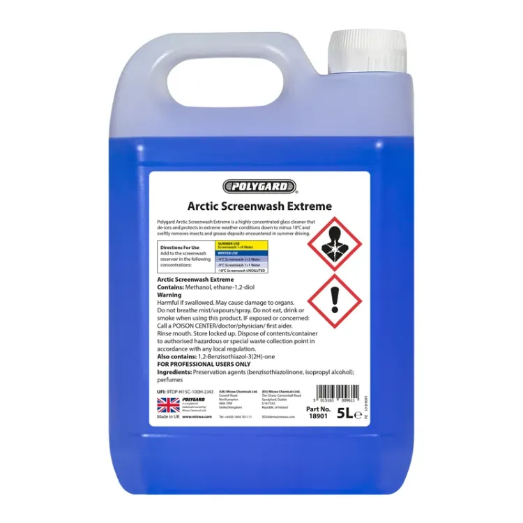 Polygard Arctic Screenwash Extreme -18°C 5 Litre - EURO